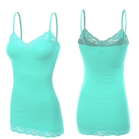 mint green cami top